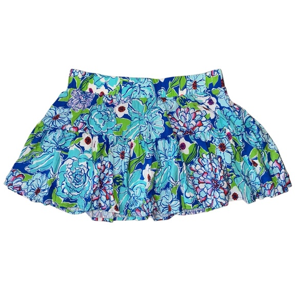 Lilly Pulitzer Merrick Mini Skirt Worth May Blue Flowers size XLStyle 26619 - Picture 3 of 5